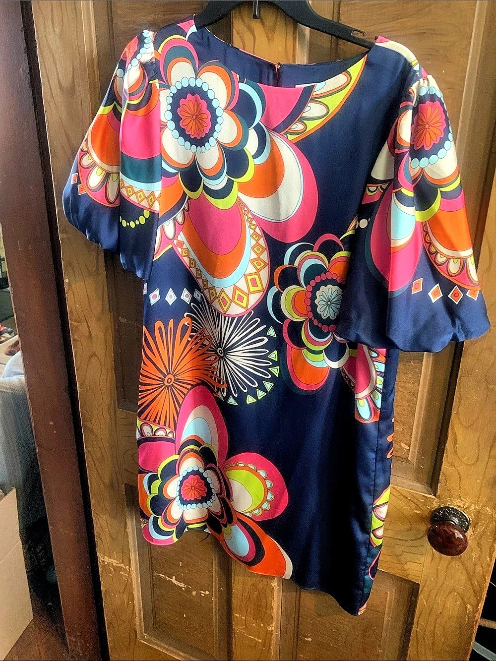 Trina Turk Tori Dress Floral Mini Dress in Blue & Pink Size 8